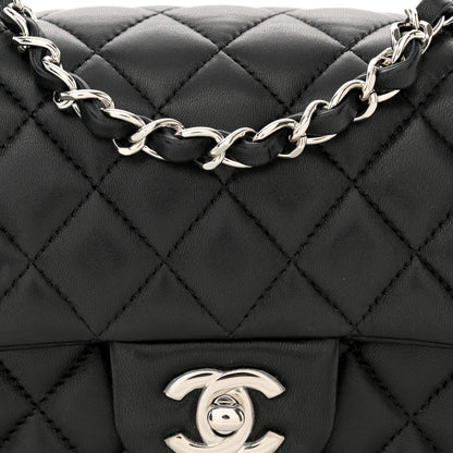 Chanel Lambskin Quilted Mini Square Flap Black 8 of 11