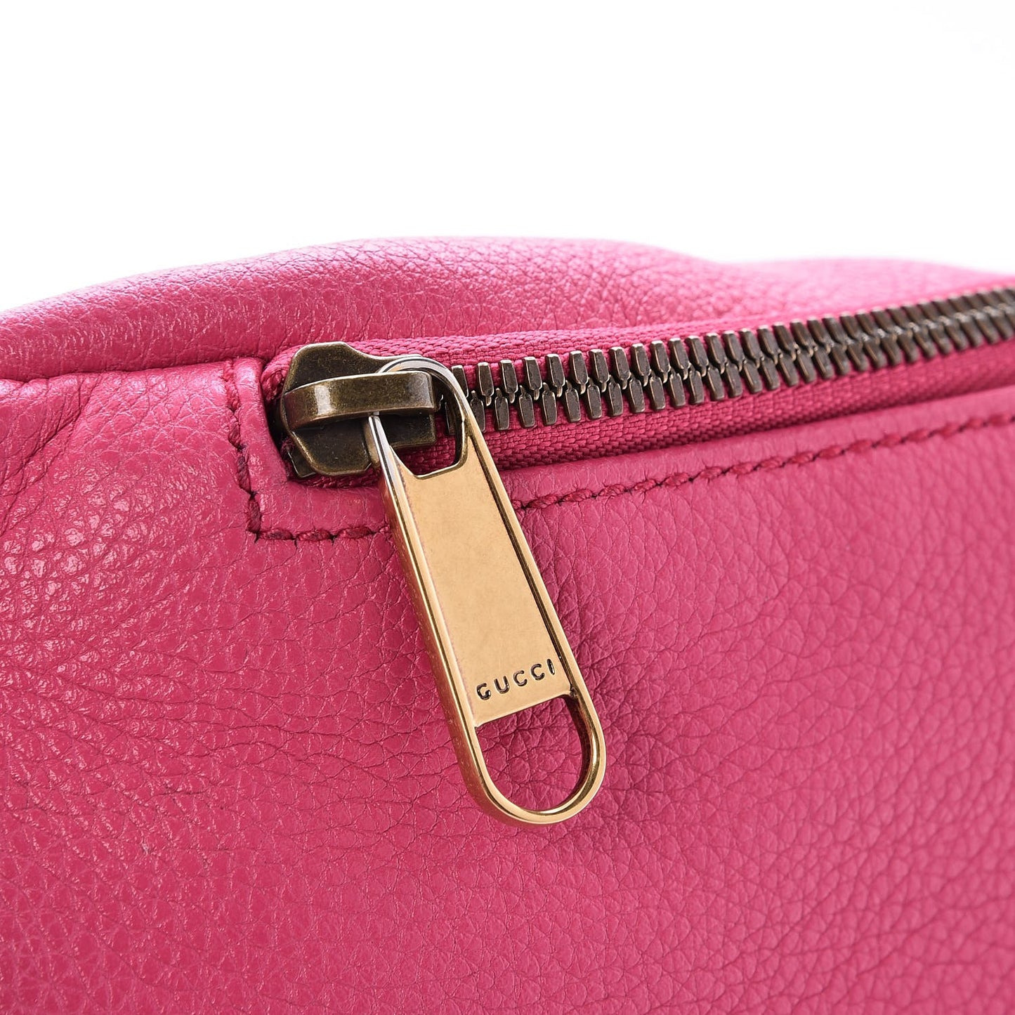 Grained Calfskin Logo Belt Bag Pink