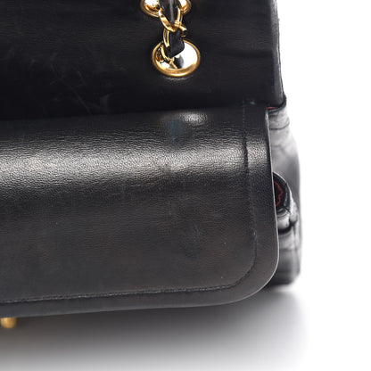 Chanel Lambskin Quilted Medium Double Flap Black 14 of 19