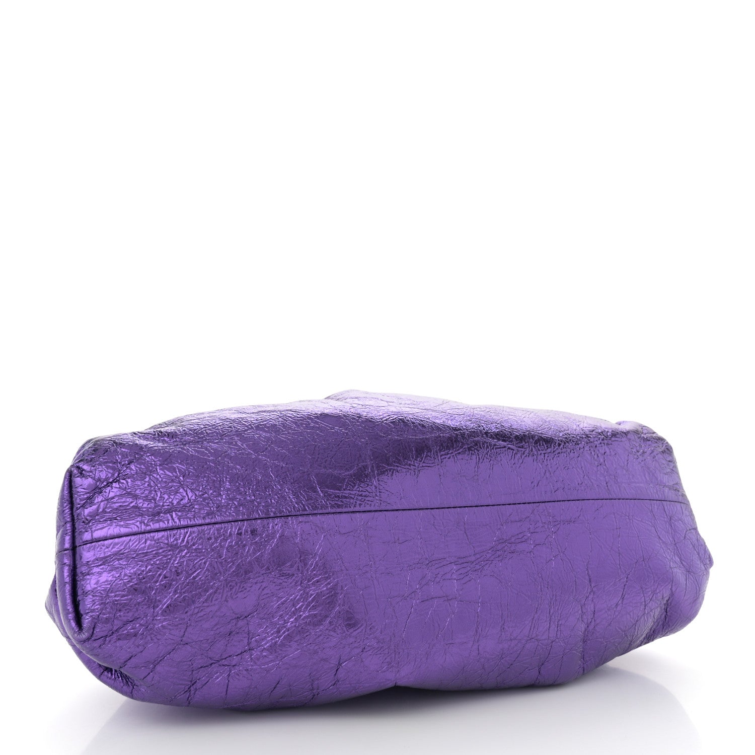 Bottega Veneta Metallic Crinkled Lambskin The Pouch Viola 4 of 10