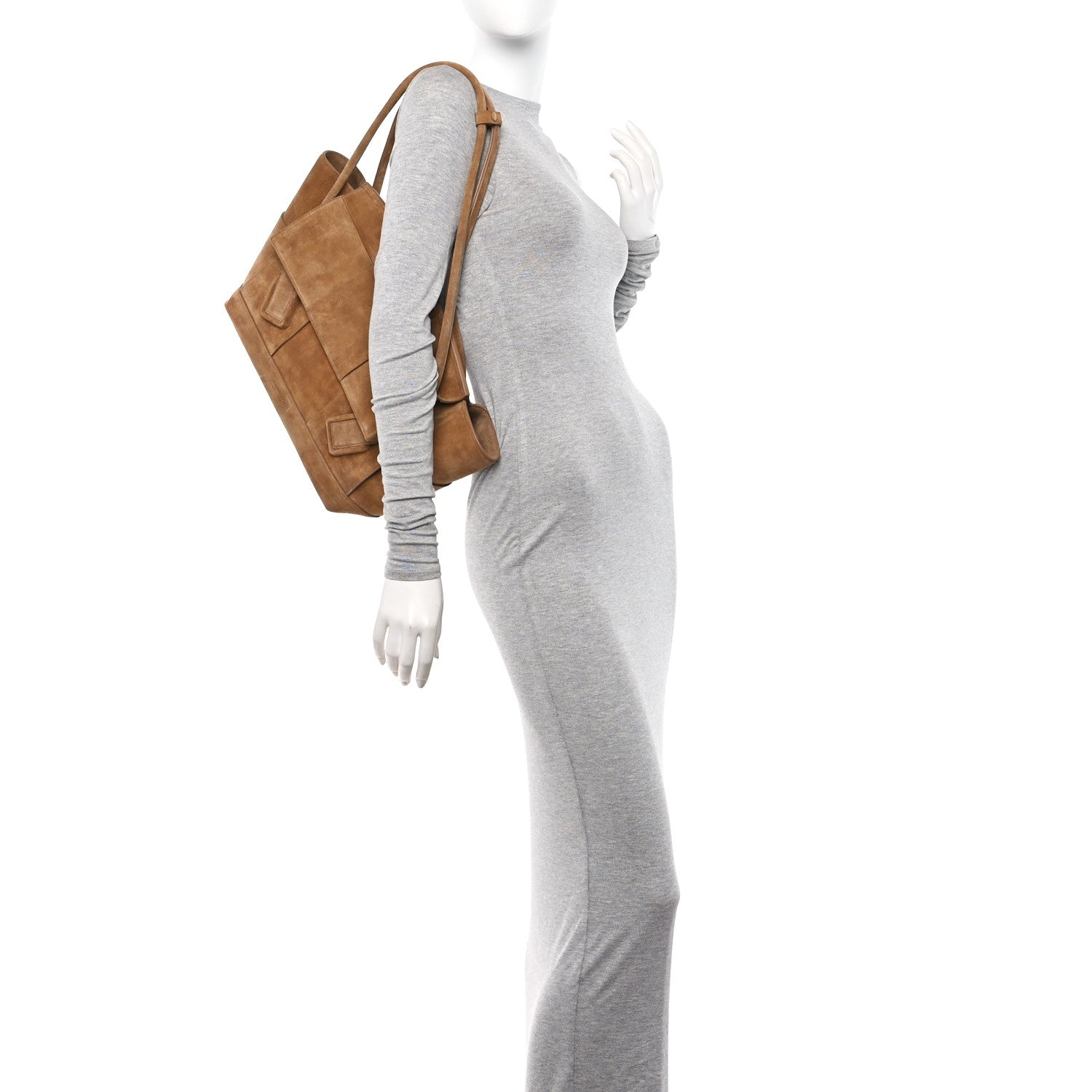 Bottega Veneta Suede Maxi Intrecciato Medium Arco Acorn 2 of 9