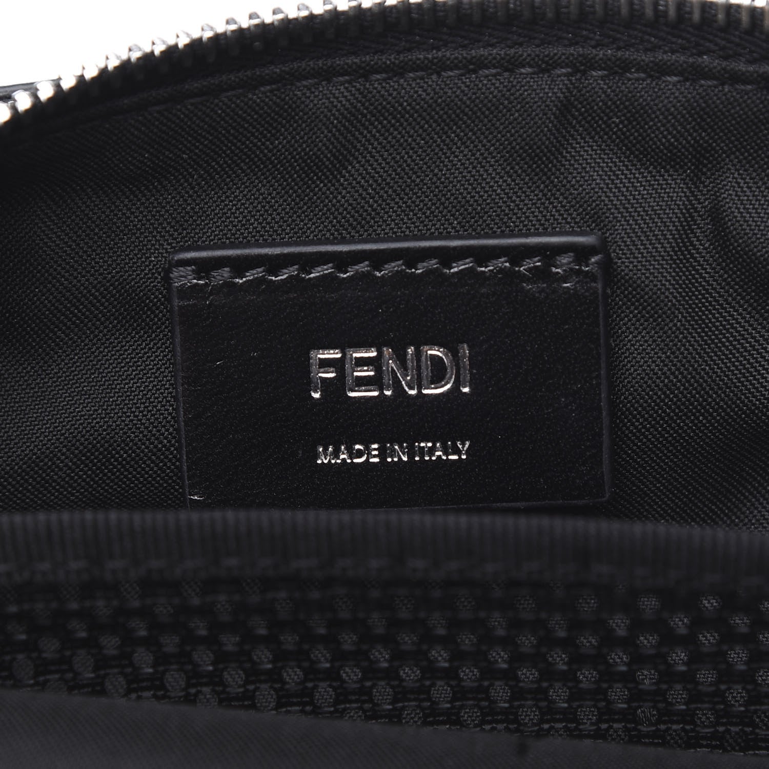 Fendi Recycled Nylon Vitello Grace Light Pequin Logo Pocket Belt Bag Black Sunflower 6 of 10
