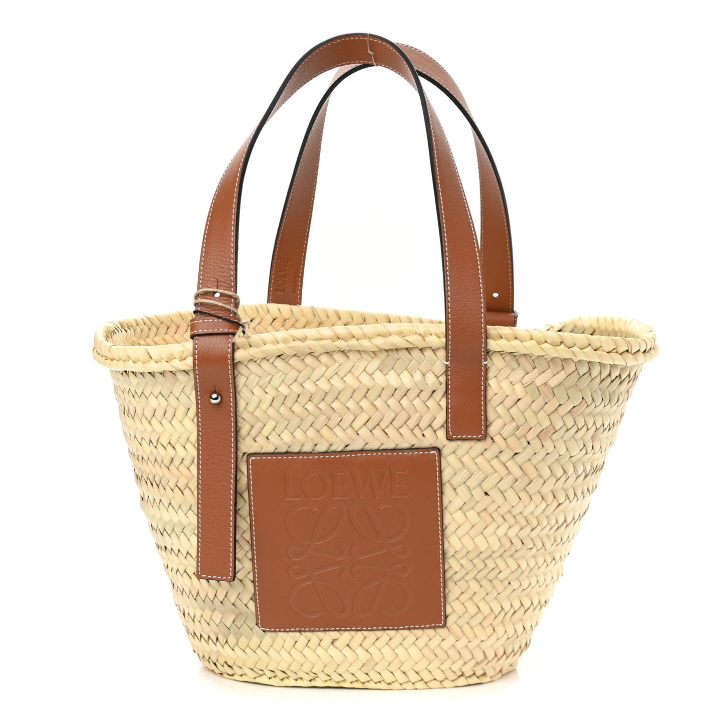 Raffia Basket Tote Bag Natural Tan