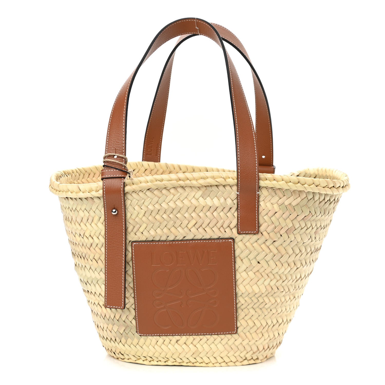 Loewe Raffia Basket Tote Bag Natural Tan 1 of 9