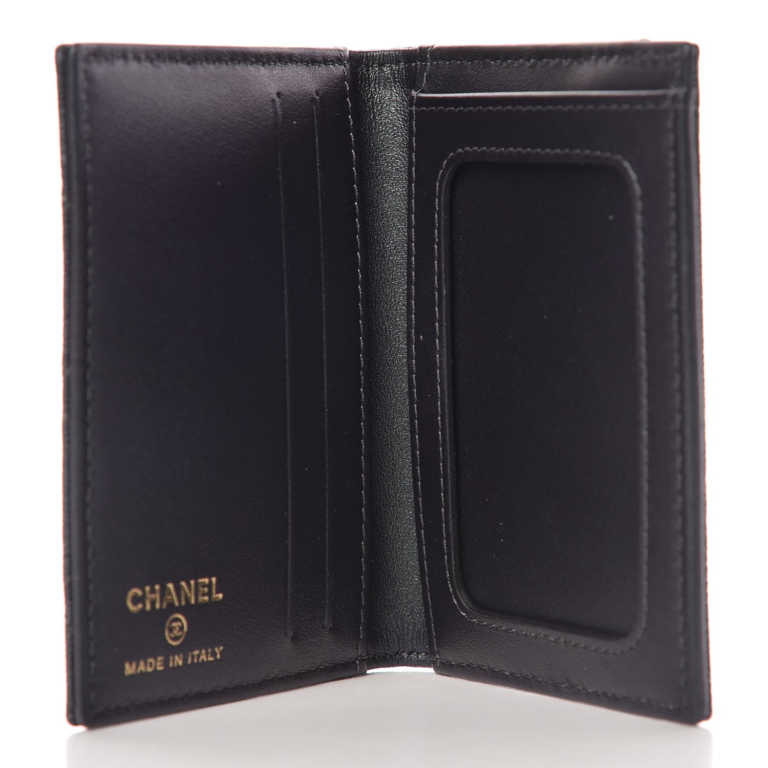 Chanel Iridescent Caviar Quilted Card Holder Wallet Black 5 of 10