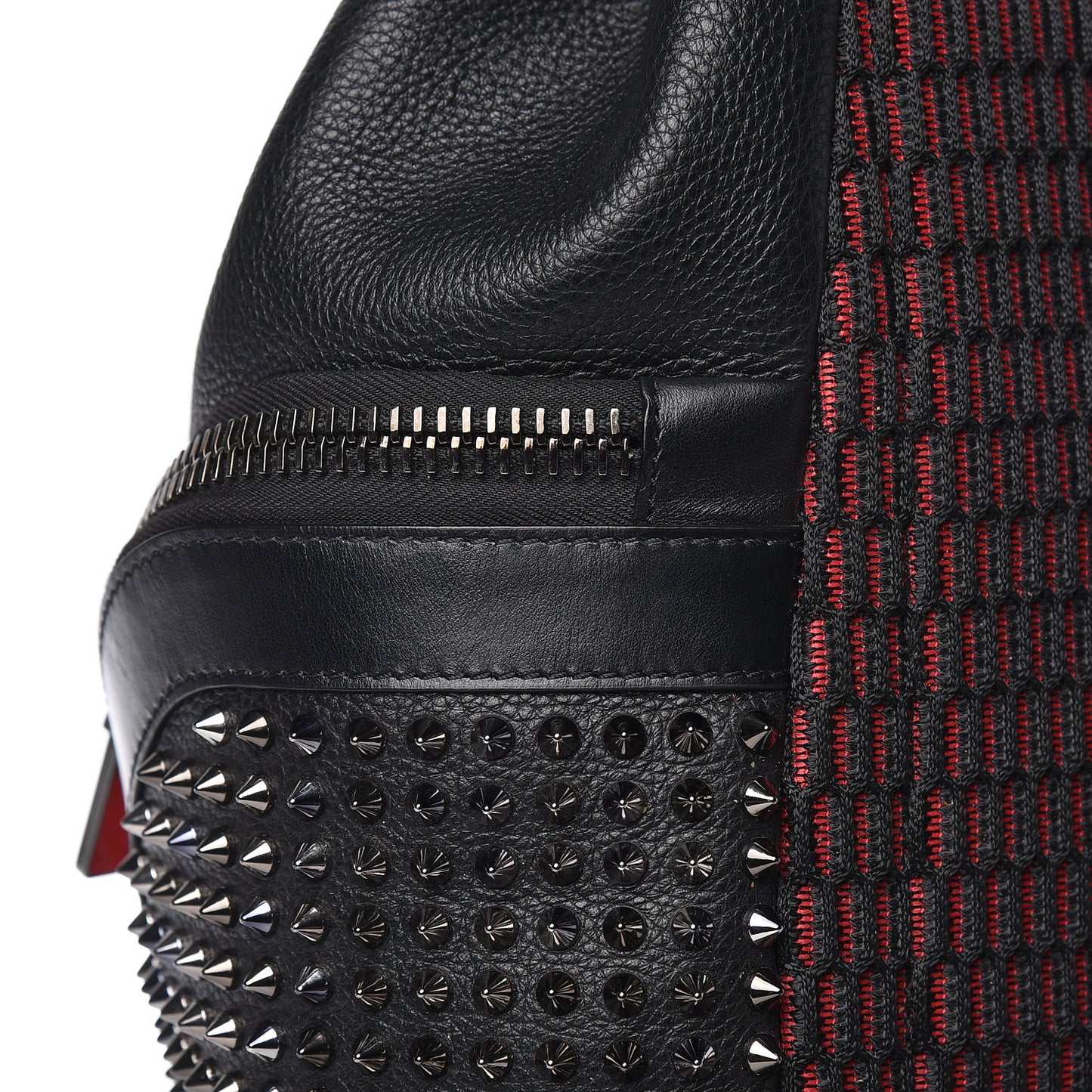 Calfskin Spiked Explorafunk Backpack Black