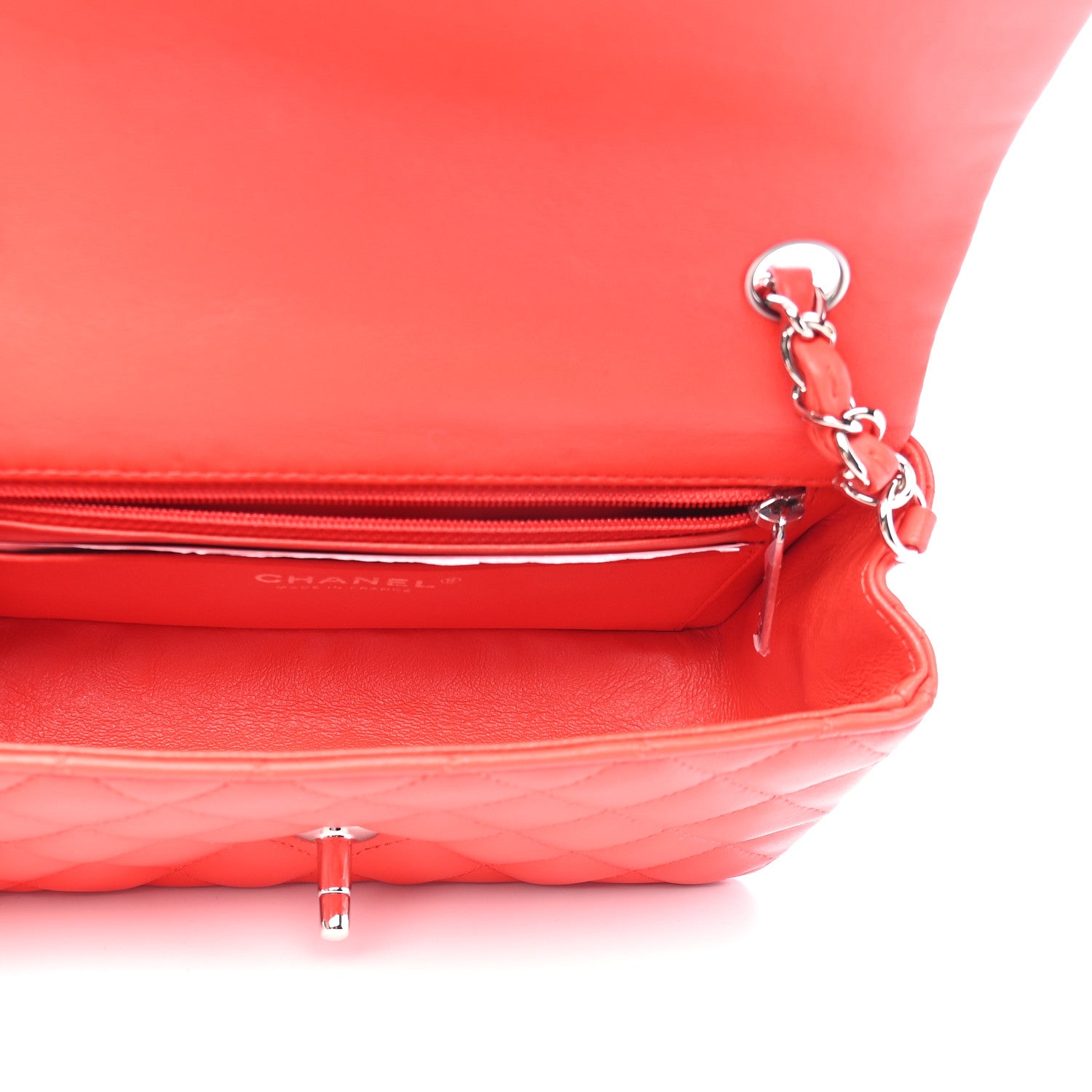 Chanel Lambskin Quilted Mini Rectangular Flap Red 4 of 8