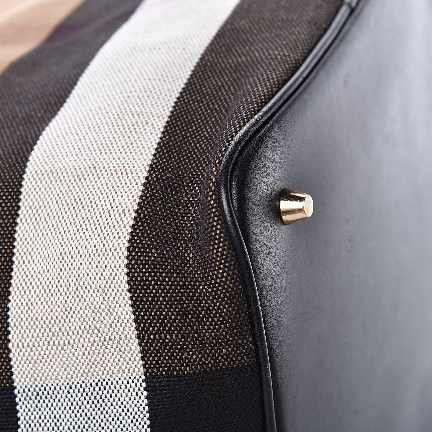 Burberry Canvas Mega Check Medium Ashby Hobo Black 14 of 15