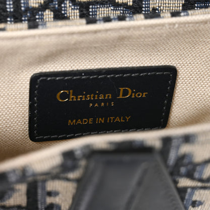 Christian Dior Oblique Mini Saddle Bag Blue 6 of 10