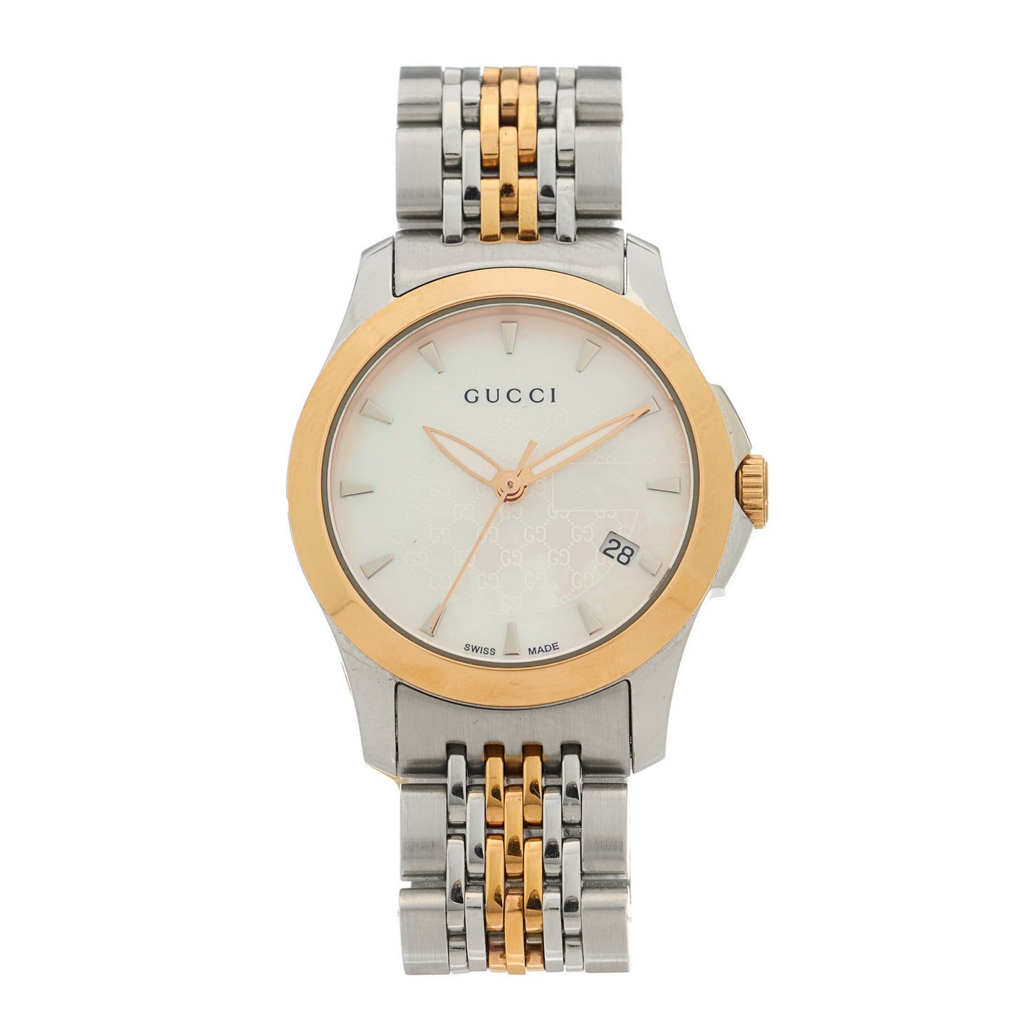 Stainless Steel Mother of Pearl 27mm G-Timeless Two Tone Quartz Watch