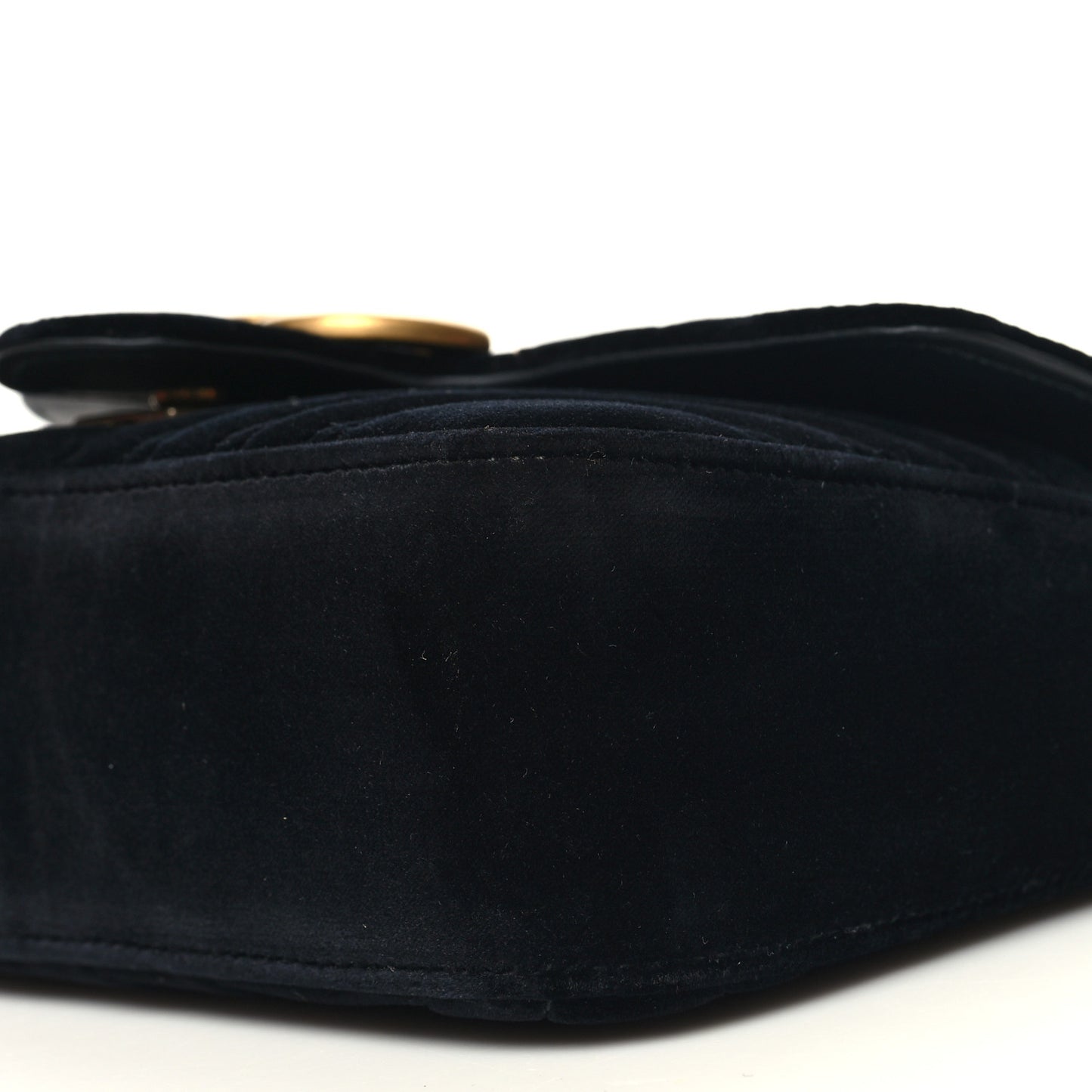 Velvet Matelasse Mini GG Marmont Shoulder Bag Black