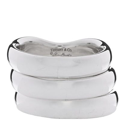 Tiffany Sterling Silver Elsa Peretti Doppio Band Ring Set 54 7 - 56 7.5 3 of 4