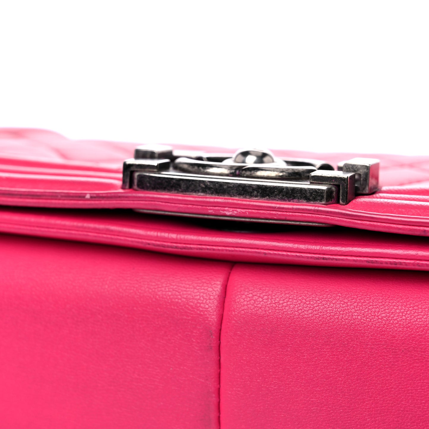 Lambskin Quilted Medium Boy Flap Pink