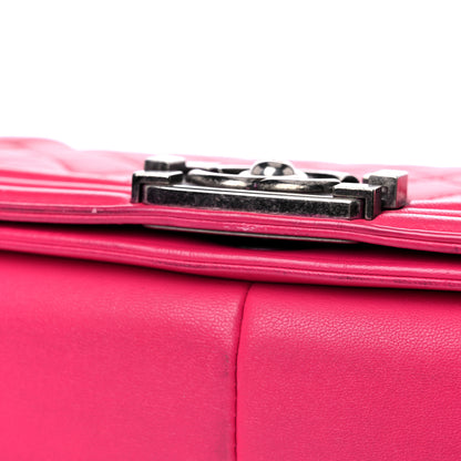 Chanel Lambskin Quilted Medium Boy Flap Pink 15 of 20