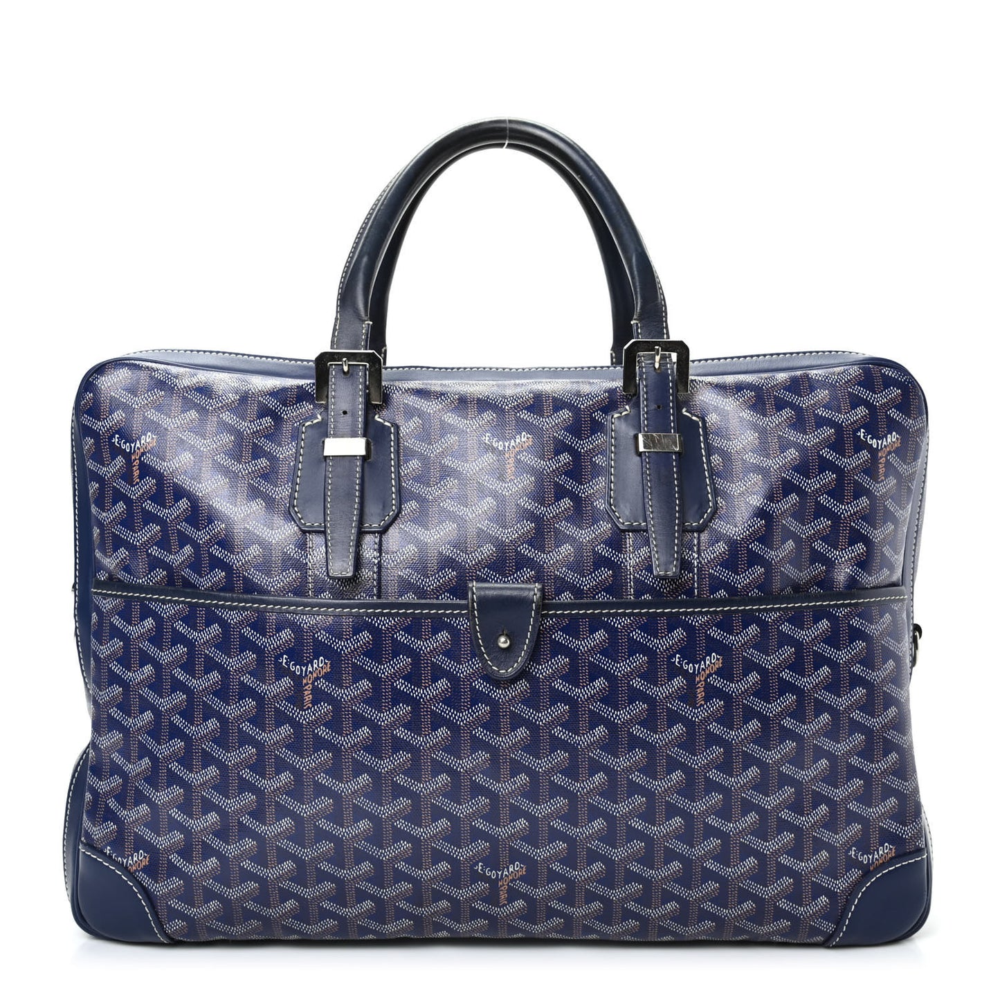 Goyardine Ambassade MM Briefcase Navy