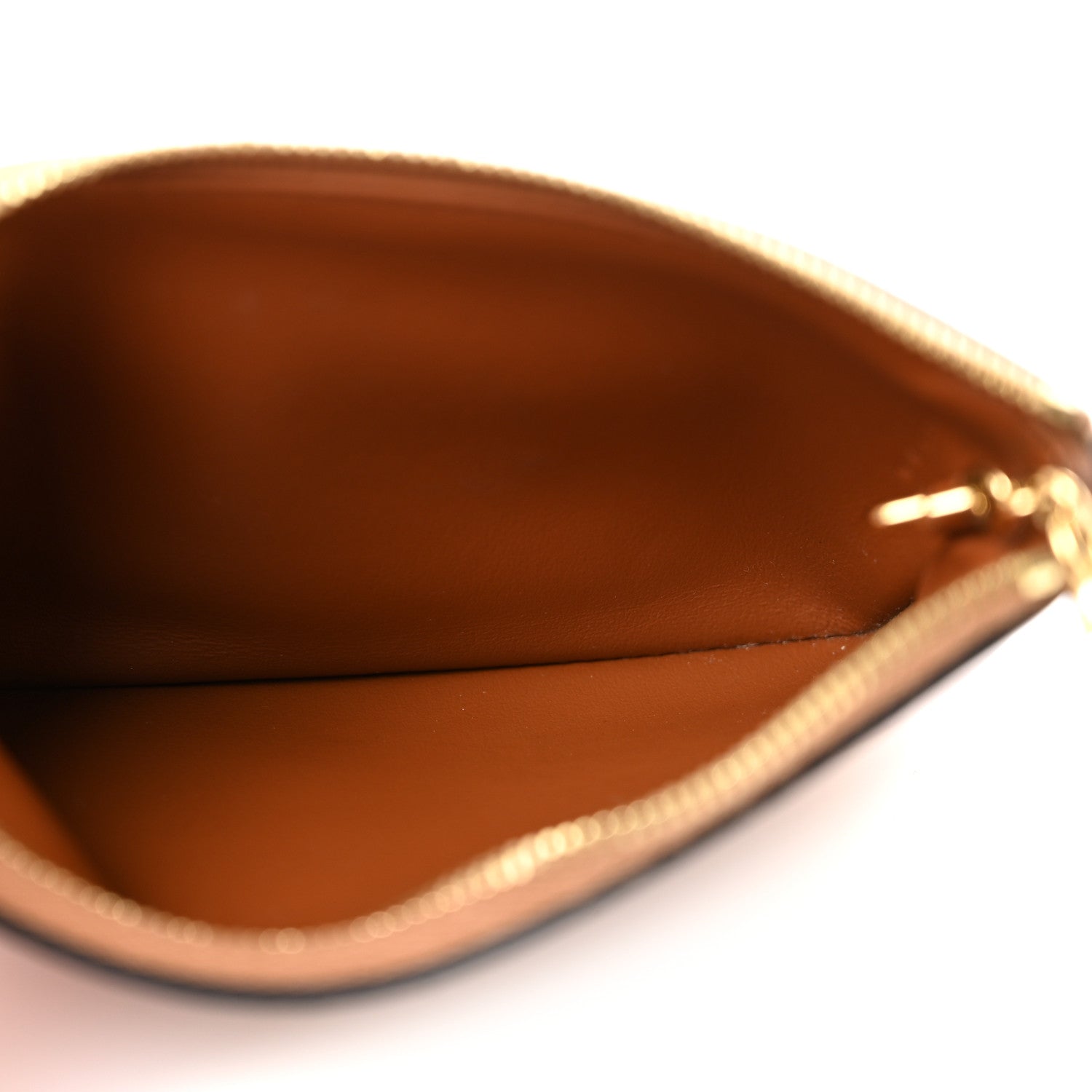 Celine Smooth Calfskin Cuir Triomphe Coin and Card Pouch With Hook Tan 5 of 11