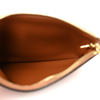 Celine Smooth Calfskin Cuir Triomphe Coin and Card Pouch With Hook Tan 5 of 11