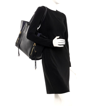 Chloe Smooth Calfskin Medium Milo Shopping Tote Black 2 of 14