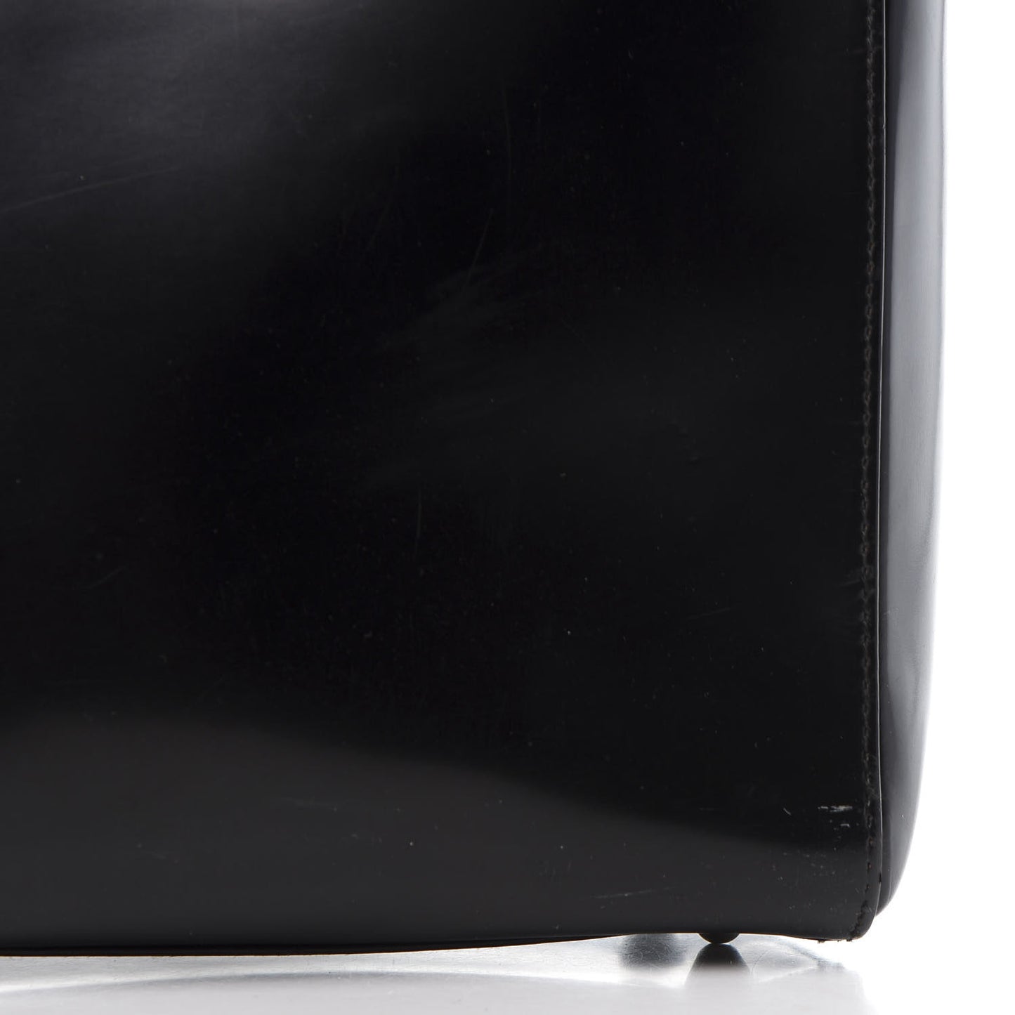 Glazed Calfskin Large Lady Dior Black