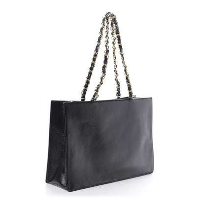 Chanel Shiny Aged Calfskin Shopping Bag Black 3 of 11