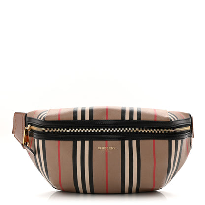 Burberry E-Canvas Icon Stripe Sonny Bum Bag Archive Beige 1 of 9