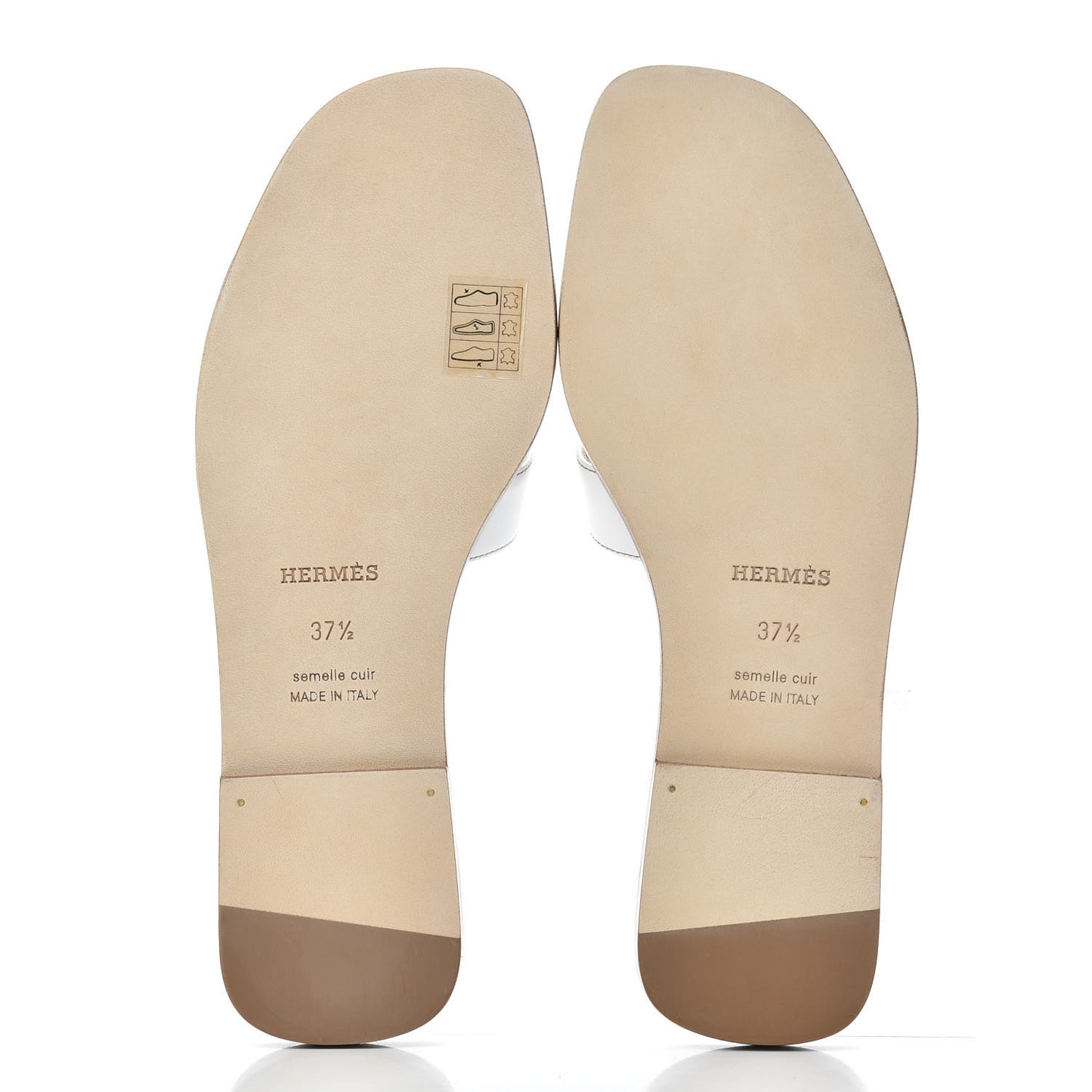Box Calfskin Oran Sandals 37.5 White