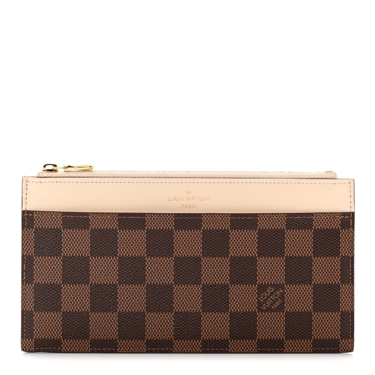 Louis Vuitton Damier Ebene Slim Purse Cream 1 of 7