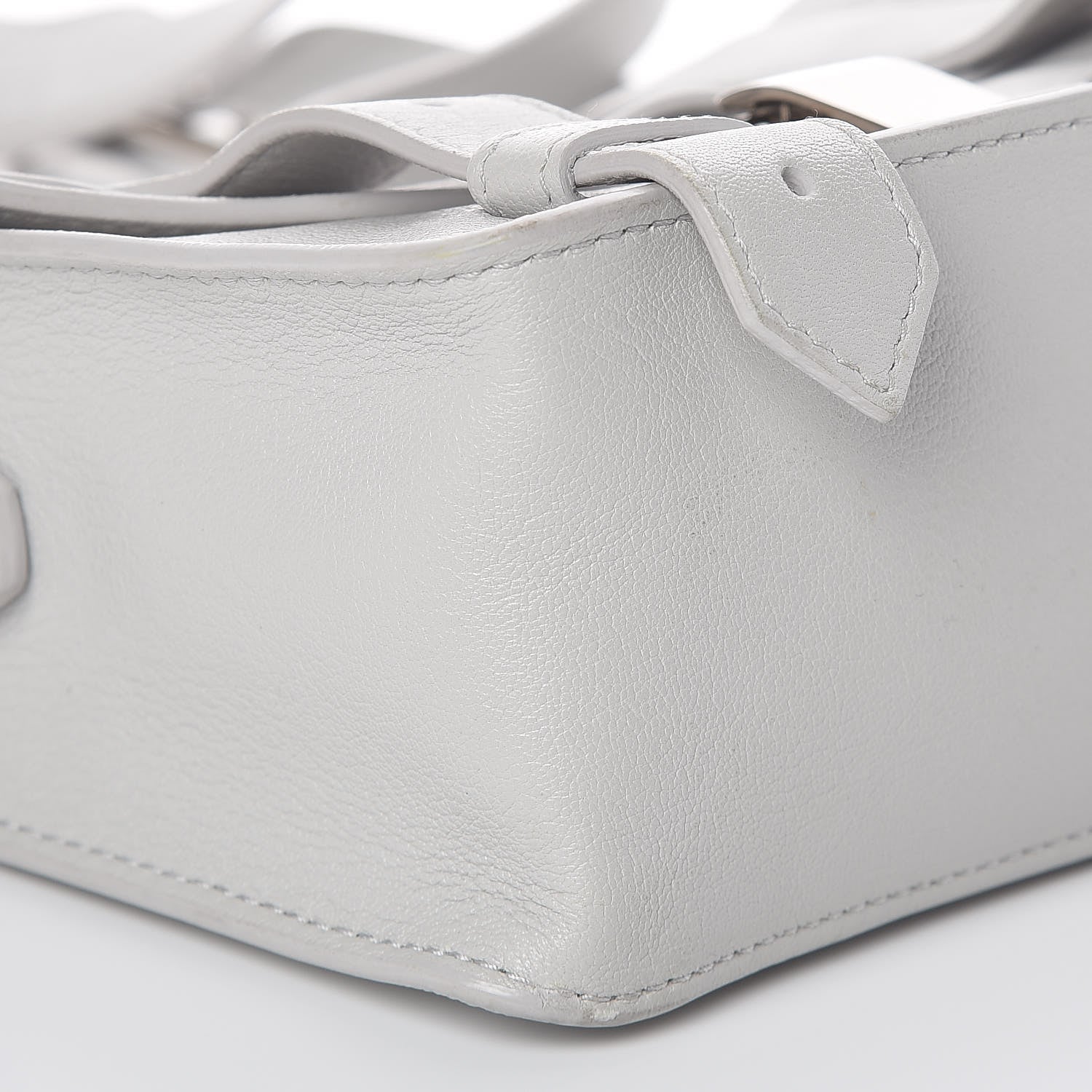 Proenza Schouler Lambskin PS1 Mini Pouch Messenger Pale Steel 9 of 10