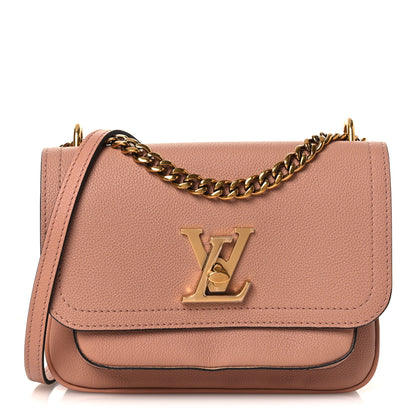 Louis Vuitton Grained Calfskin Lockme Chain Bag PM Rose Silk 2 of 30
