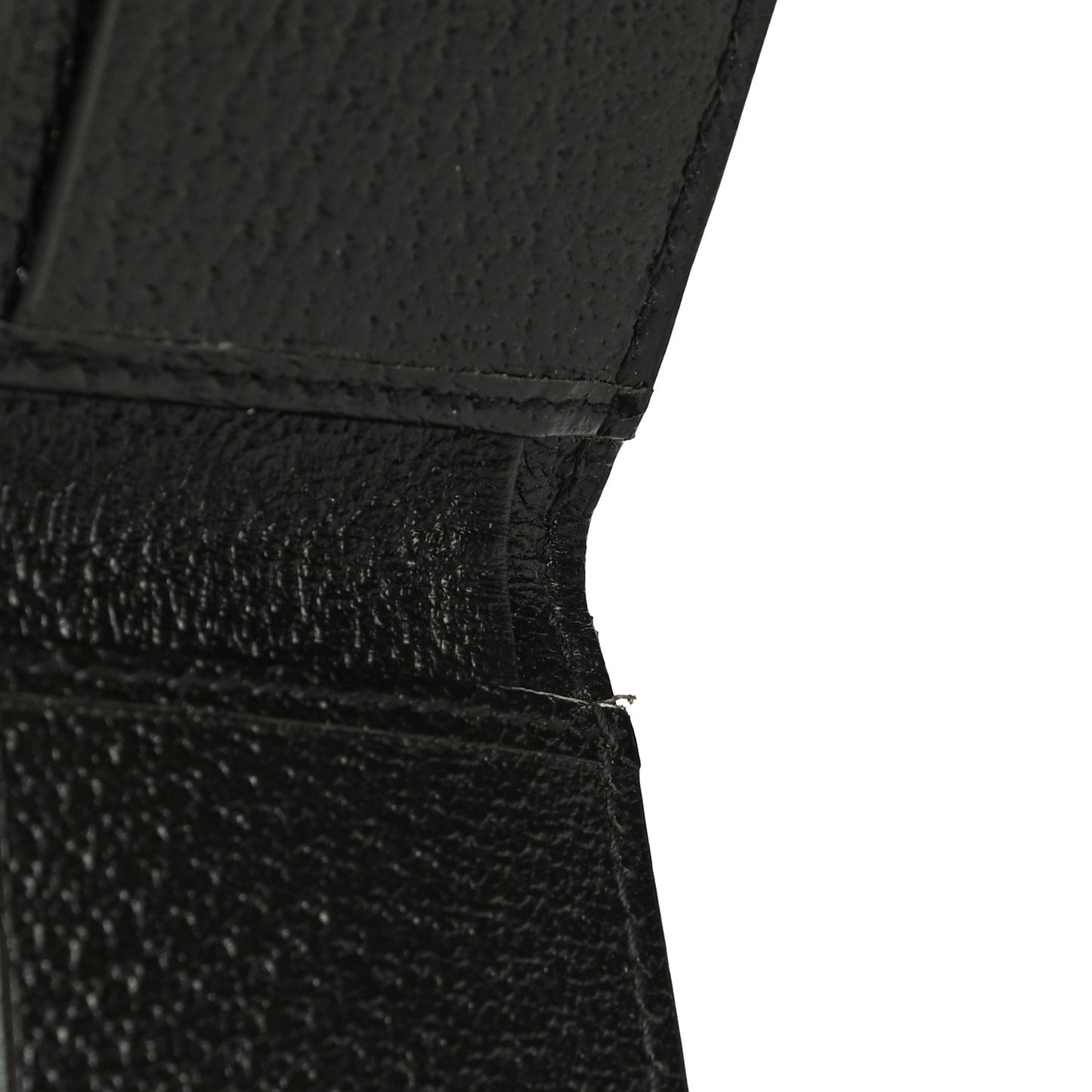Calfskin Boar Effect GG Marmont Bi-Fold Wallet Black