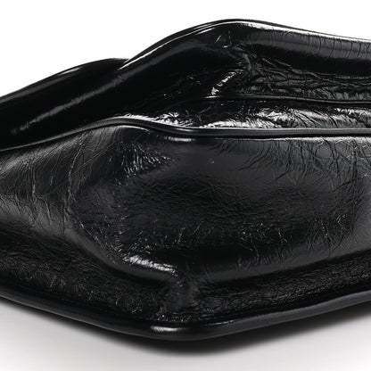 Saint Laurent Crinkled Calfskin Matelasse Monogram Medium Niki Chain Satchel Black 8 of 10