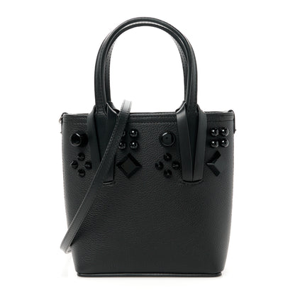 Christian Louboutin Calfskin Empire Spike Monochrome Studded Mini North South Cabata Tote Black 1 of 11