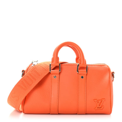 Louis Vuitton Grained Calfskin Aerogram Keepall XS Orange 1 of 7