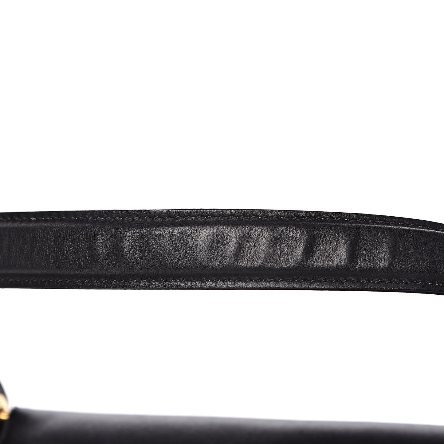 Calfskin Crocodile Embossed Small Belt Bag Black