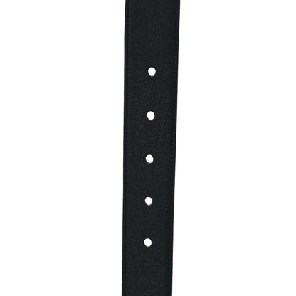 Saint Laurent Goatskin Monogram Cassandre Square Buckle Belt 100 40 Black 4 of 5