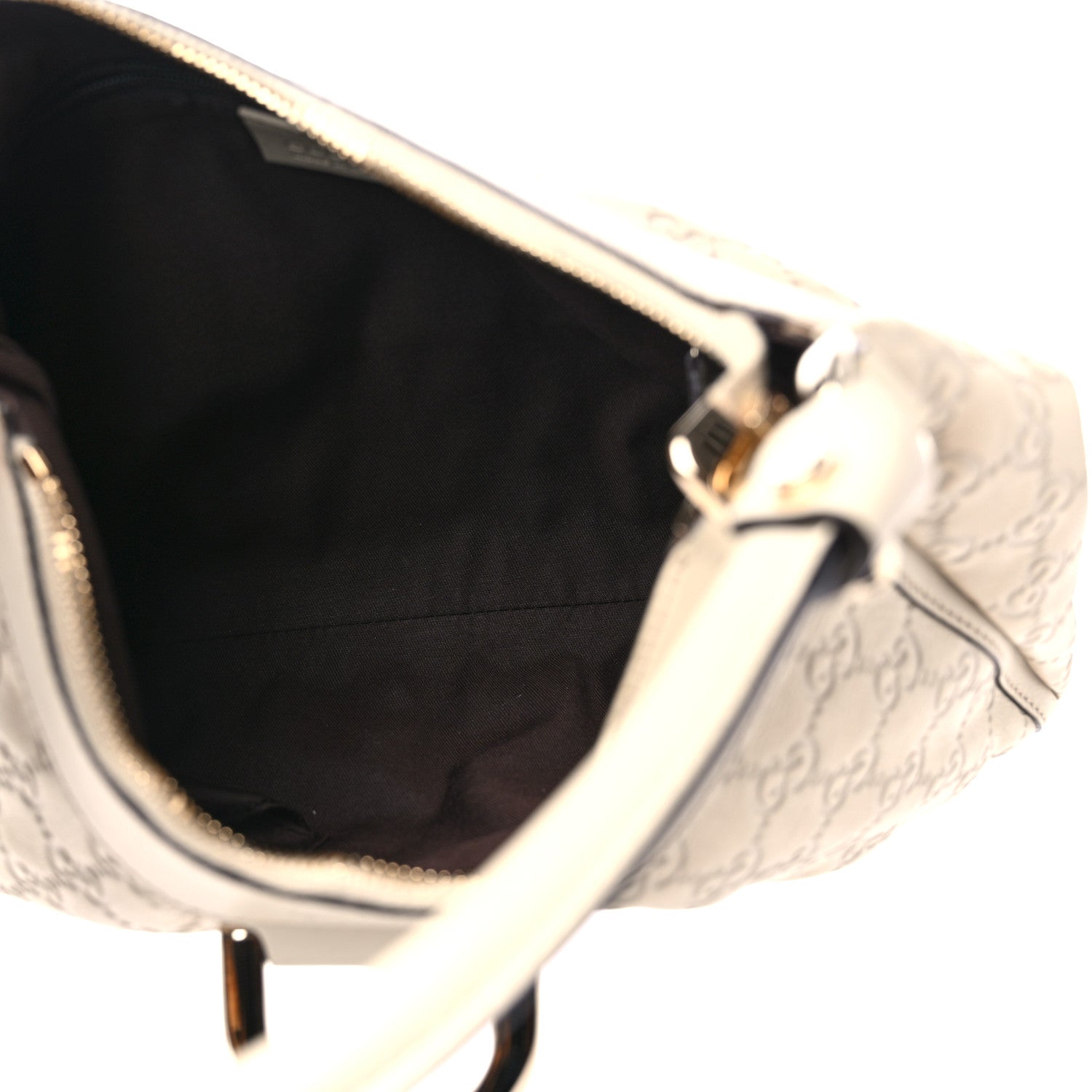 Gucci Guccissima Medium D Gold Hobo Off White 5 of 13