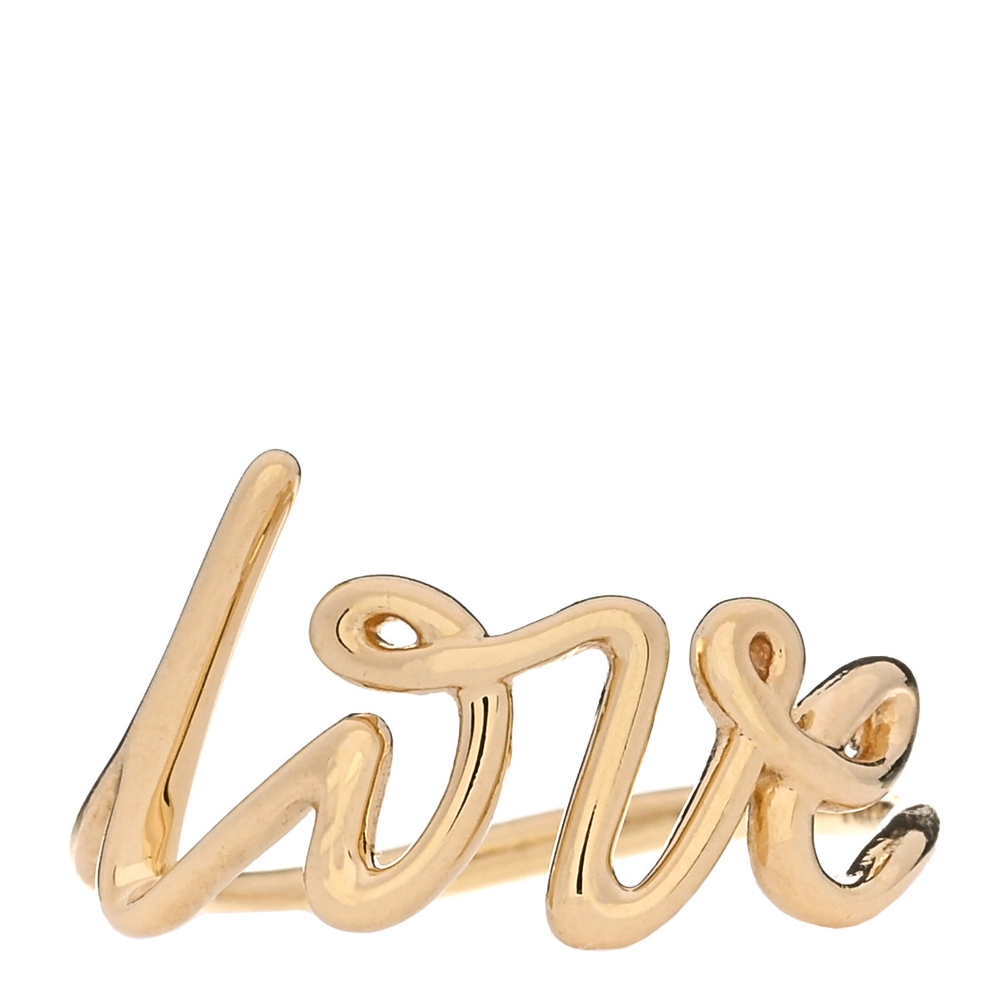 18K Yellow Gold Paloma's Graffiti Love Ring 50 5.5