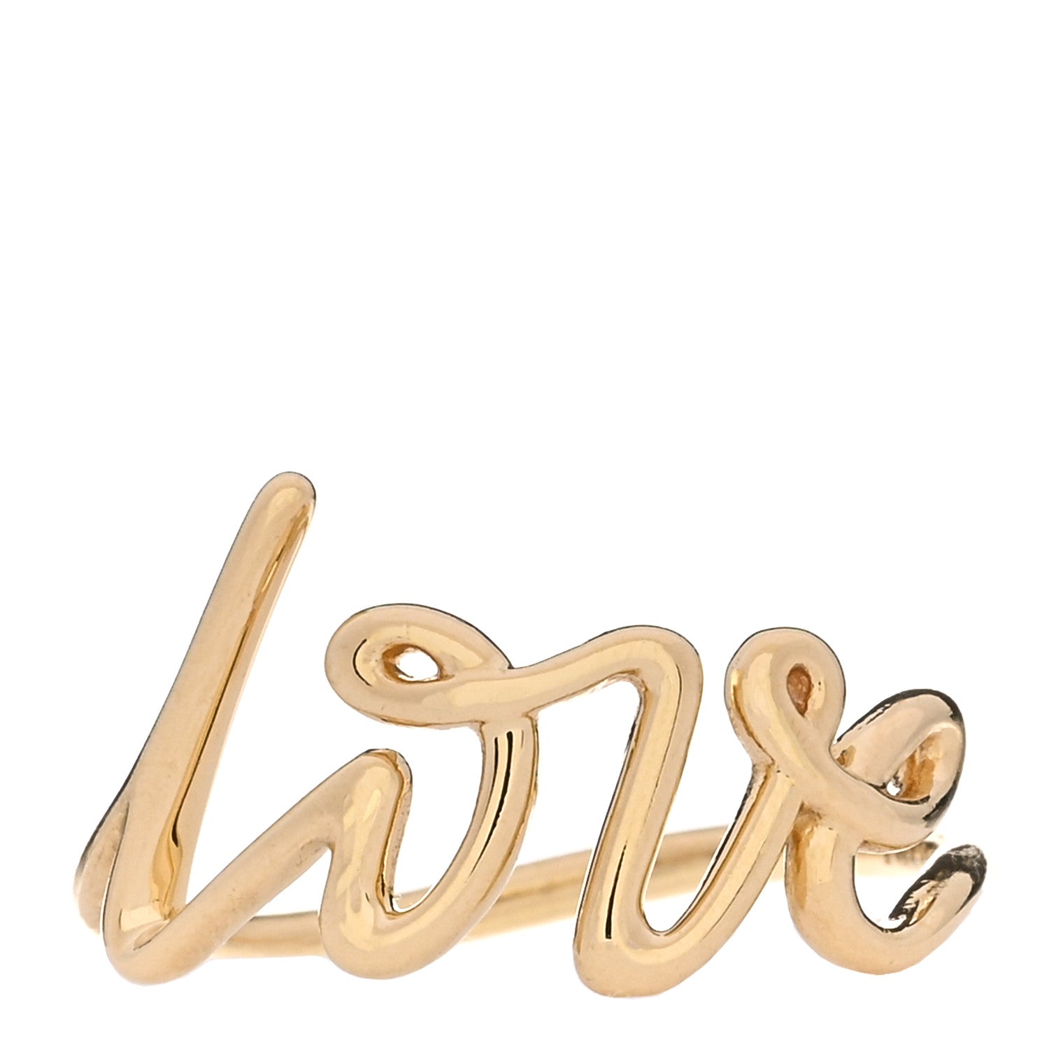 Tiffany 18K Yellow Gold Paloma's Graffiti Love Ring 50 5.5 1 of 5