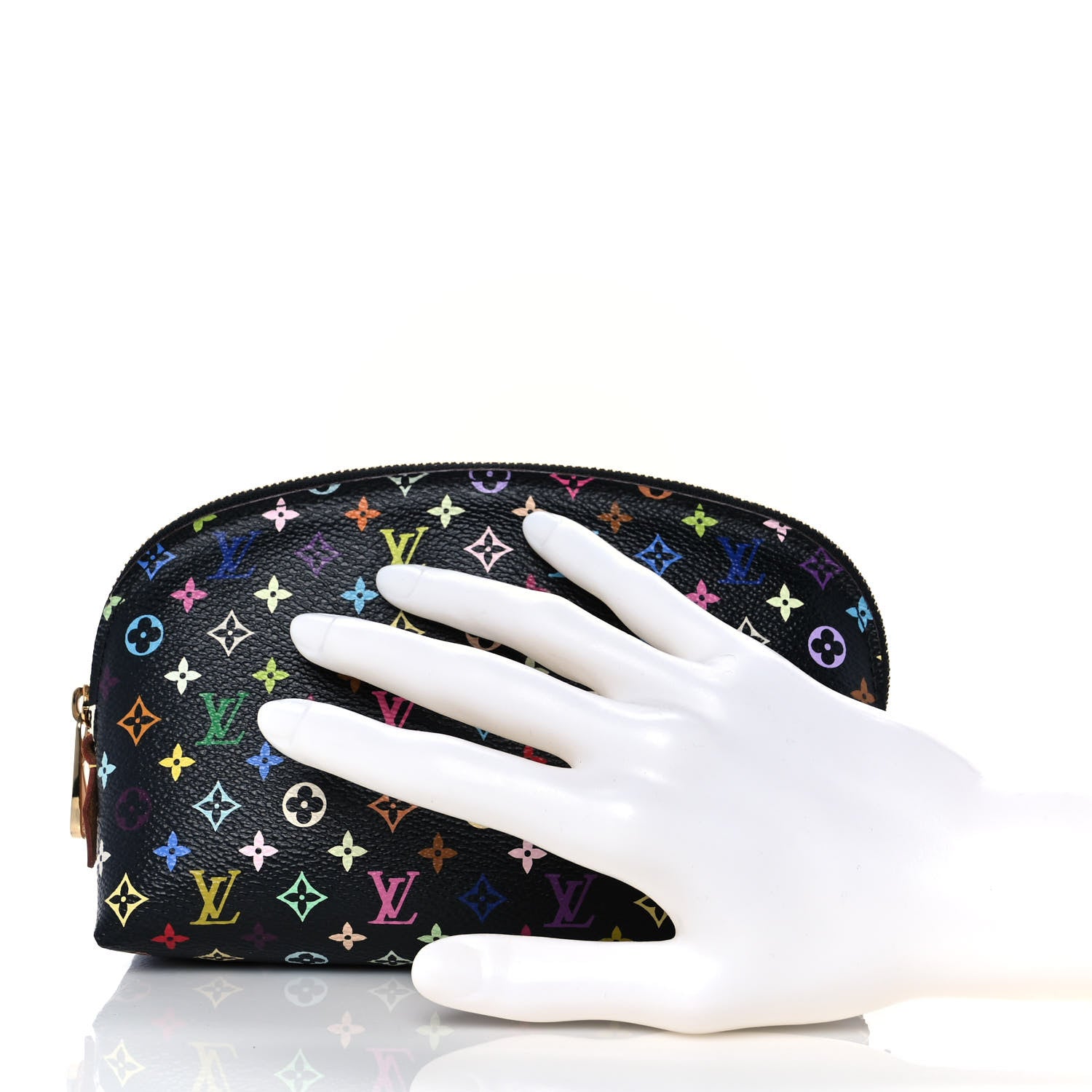 Louis Vuitton Monogram Multicolor Cosmetic Pouch Black Grenade 2 of 8