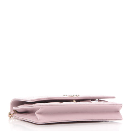 Chanel Caviar Quilted Coco Candy Wallet On Chain WOC Light Pink 4 of 12