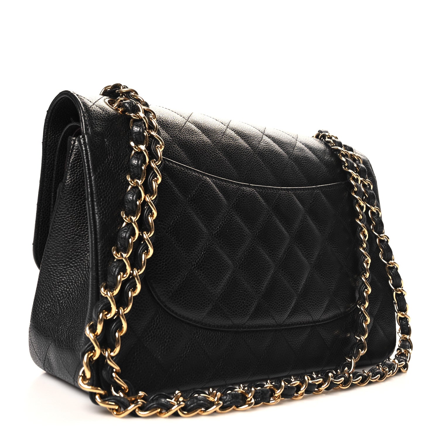 Chanel Caviar Quilted Jumbo Double Flap Black 3 of 10