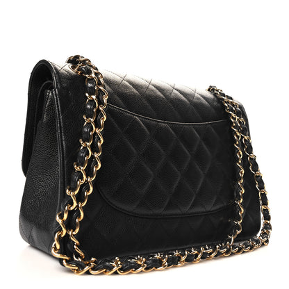 Chanel Caviar Quilted Jumbo Double Flap Black 3 of 10