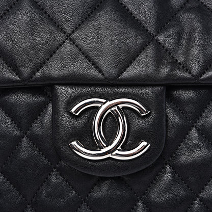 Chanel Washed Lambskin Quilted Maxi Chain Around Flap Black 8 of 14