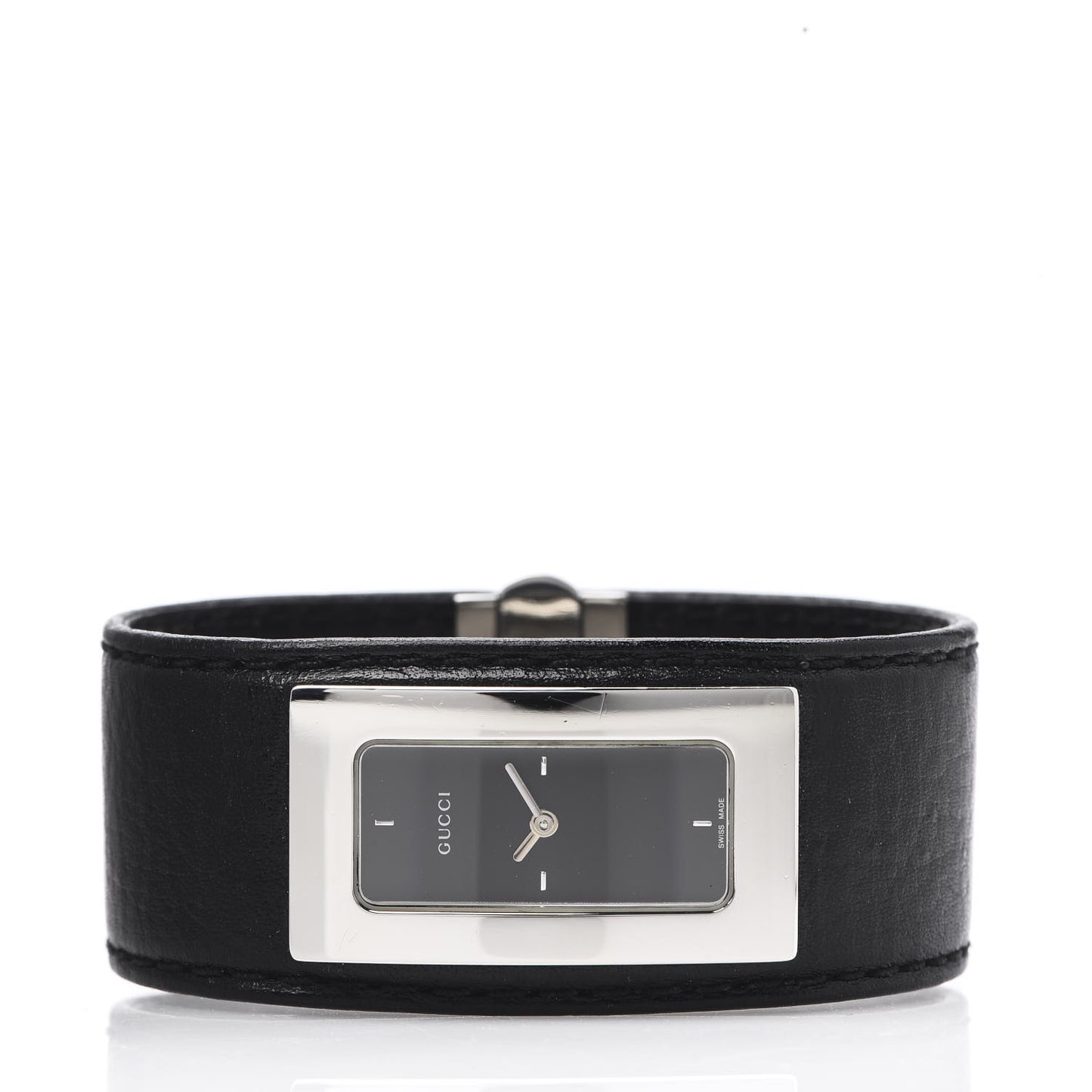 Stainless Steel Calfskin 18mm 7800S Quartz Watch Black