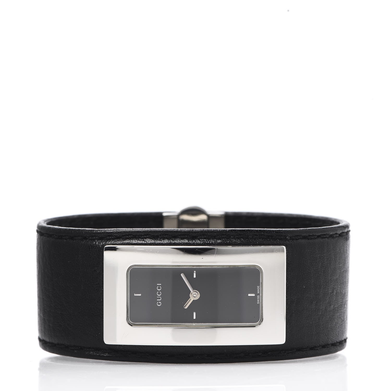 Gucci Stainless Steel Calfskin 18mm 7800S Quartz Watch Black 3 of 11