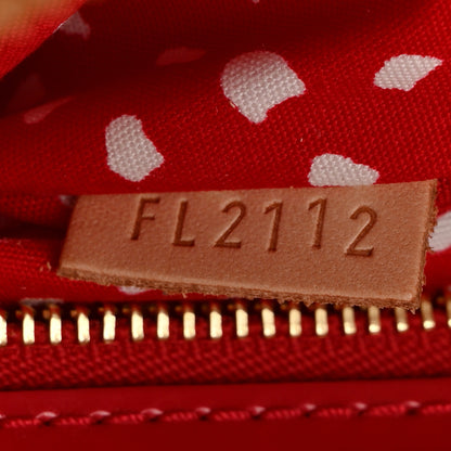 Louis Vuitton Vernis Kusama Infinity Dots Lockit MM Red 7 of 14