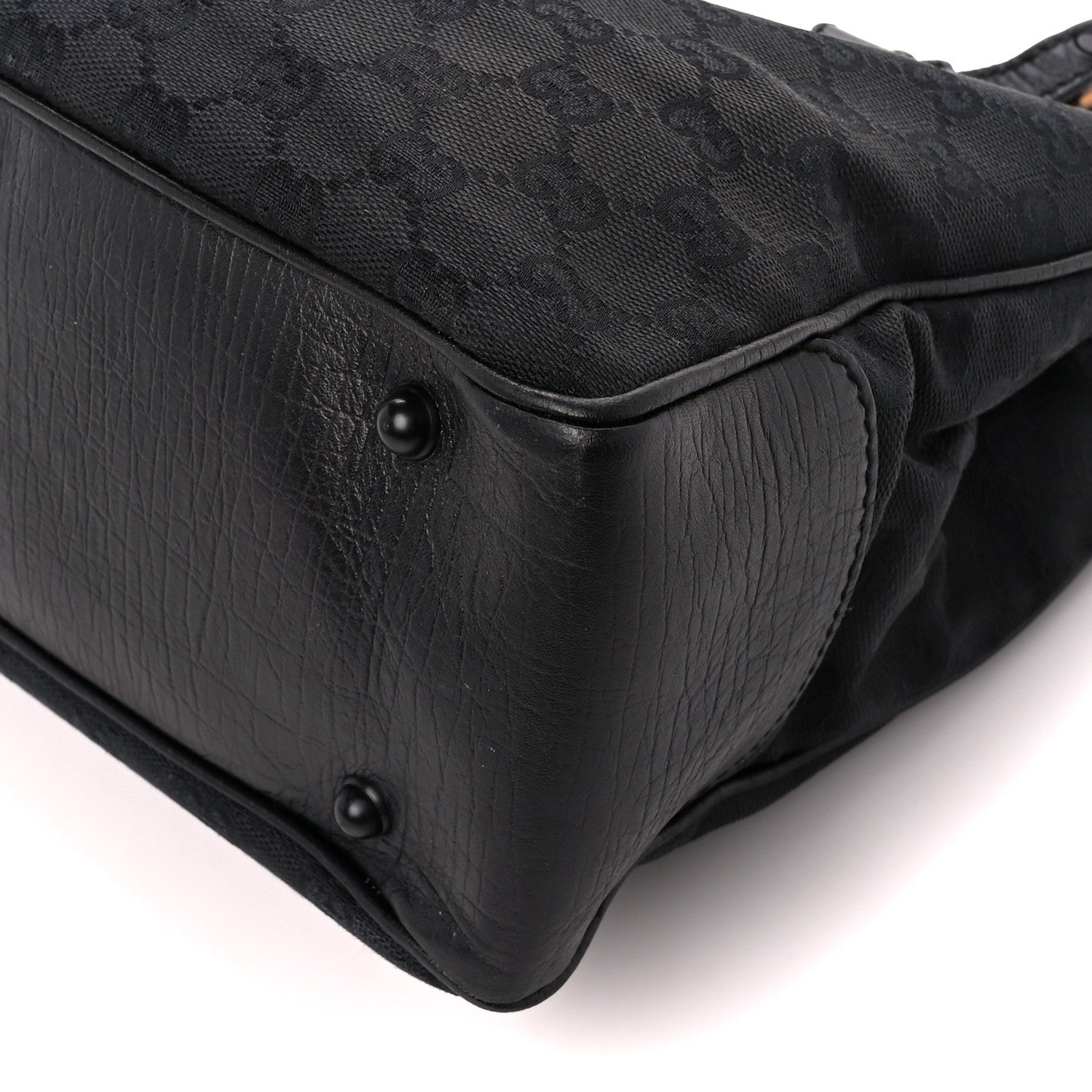 Gucci Monogram Small Bamboo Tote Black 10 of 10