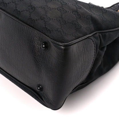 Gucci Monogram Small Bamboo Tote Black 10 of 10