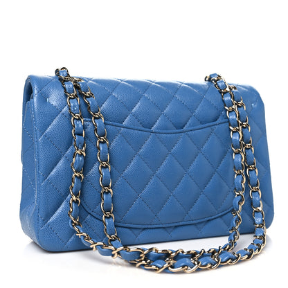 Chanel Caviar Quilted Small Double Flap Blue 3 of 10