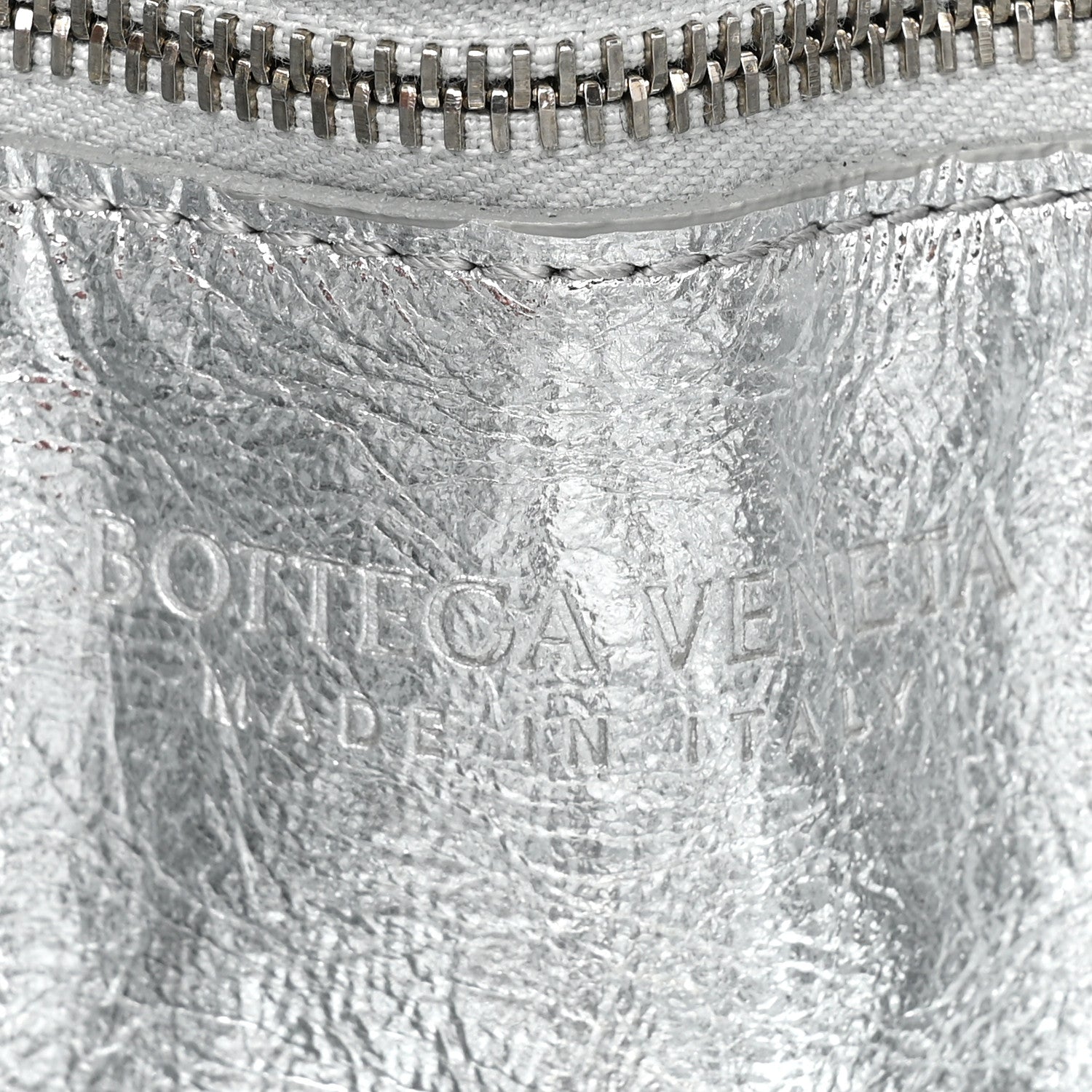 Bottega Veneta Metallic Lambskin Padded Cassette Crossbody Bag Silver 6 of 8